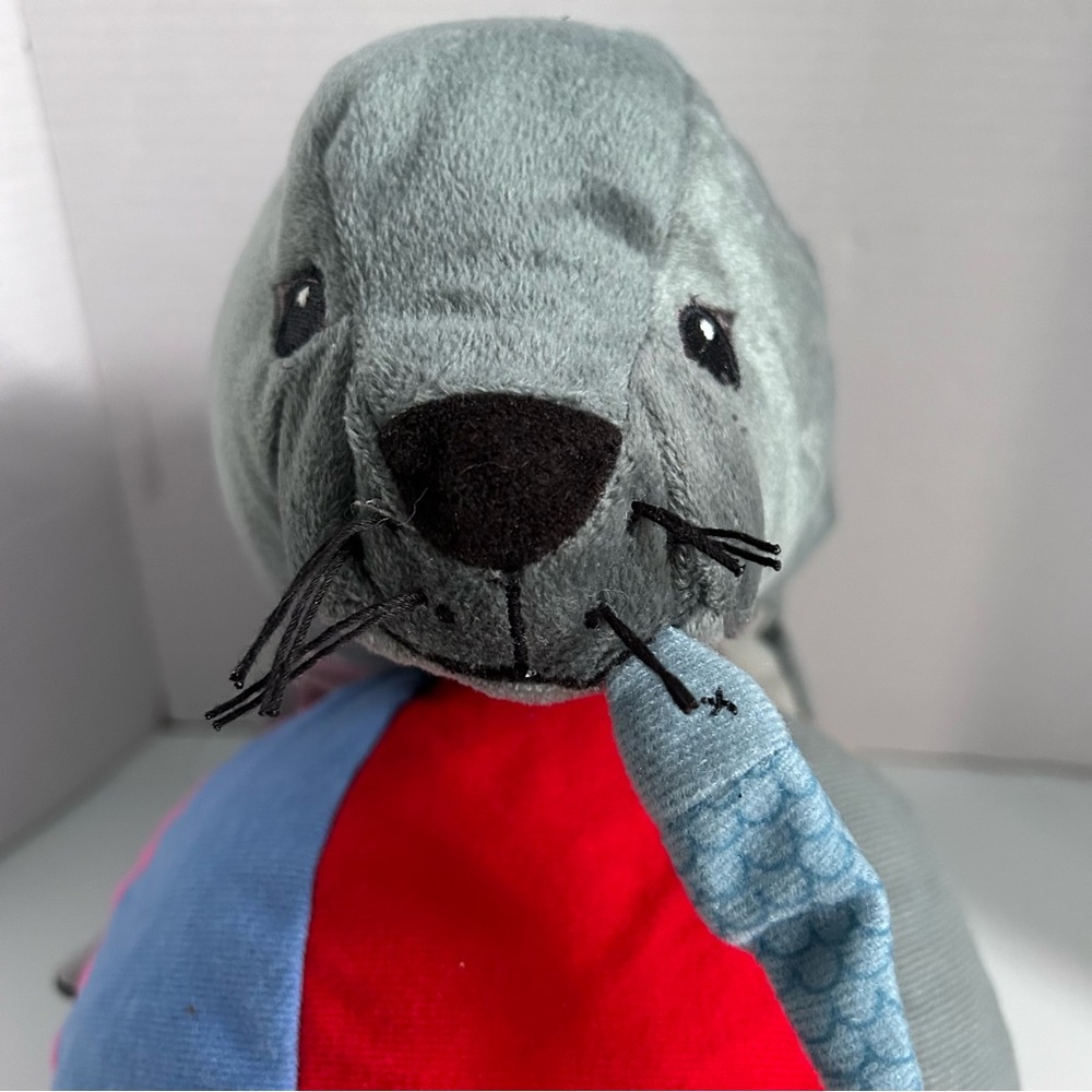 IKEA Klappar Cirkus Grey Seal, Ball & Fish Circus Soft Plush 15” long